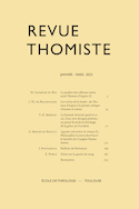 Revue Thomiste 2023, no 01